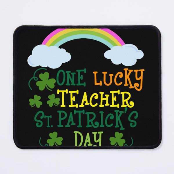 Item preview, One Lucky Teacher Heart Rainbow designed and sold by RoyesButler.