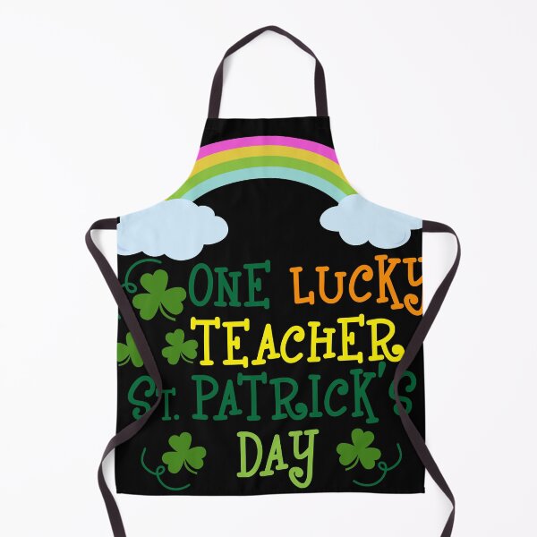 Item preview, One Lucky Teacher Heart Rainbow designed and sold by RoyesButler.