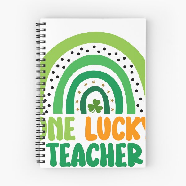 Item preview, One Lucky Teacher Heart Rainbow Funny designed and sold by RoyesButler.