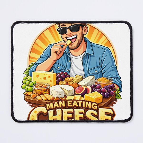 Item preview, The Ultimate Cheese Lover - Man Eating Cheese designed and sold by Sitred123.
