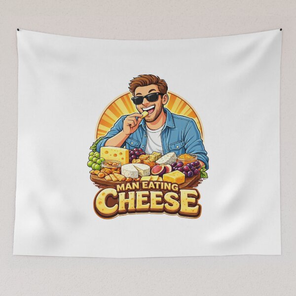 Item preview, The Ultimate Cheese Lover - Man Eating Cheese designed and sold by Sitred123.