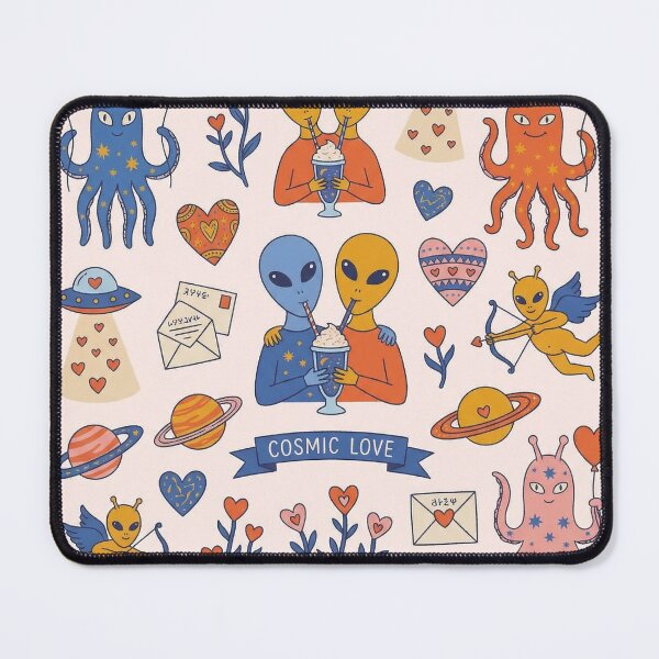 Item preview, Cosmic Love Aliens Sharing Milkshake Montage designed and sold by zzz888.