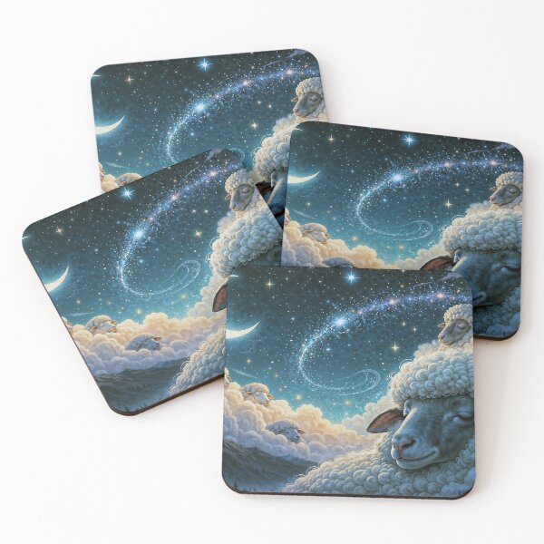 Item preview, Fluffy Sheep Sleeping in the Night Sky designed and sold by BandEstudio.