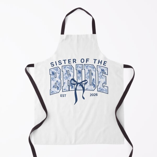Item preview, Sister Of The Bride 2026 Mrs Est 2026 Coquette Bow Blue Toile Chinoiserie designed and sold by jakaun.