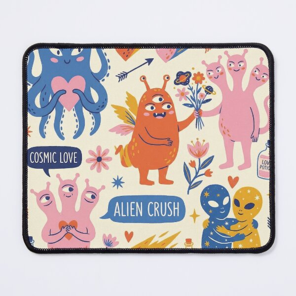Item preview, Cosmic Love Alien Crush Cute Sci-Fi Montage designed and sold by zzz888.
