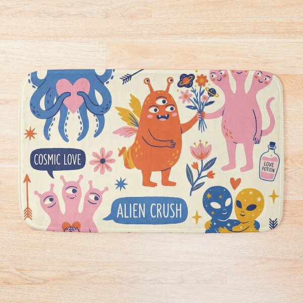 Item preview, Cosmic Love Alien Crush Cute Sci-Fi Montage designed and sold by zzz888.
