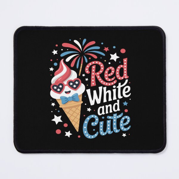 Item preview, Red White and Cute Ice Cream Patriotic Bow 4th Of July designed and sold by Shannon Bosley.