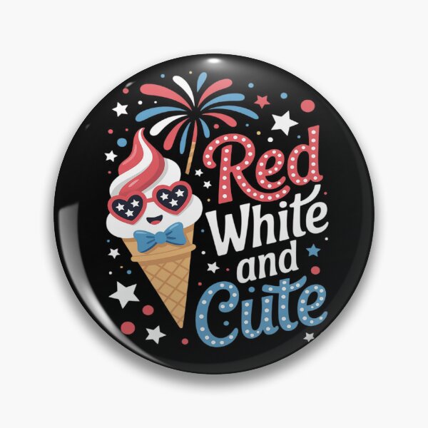 Item preview, Red White and Cute Ice Cream Patriotic Bow 4th Of July designed and sold by Shannon Bosley.