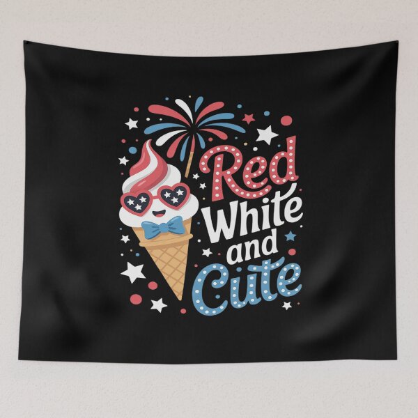 Item preview, Red White and Cute Ice Cream Patriotic Bow 4th Of July designed and sold by Shannon Bosley.