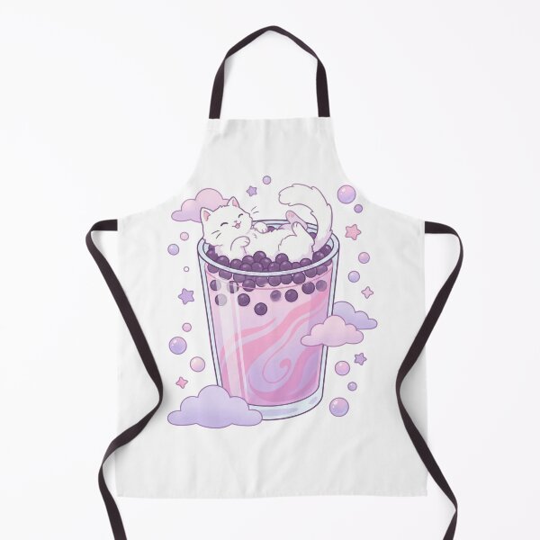 Item preview, Cute Cat Rolling in Boba Pearls - Boba Bae Aesthetic designed and sold by NonditStudio.