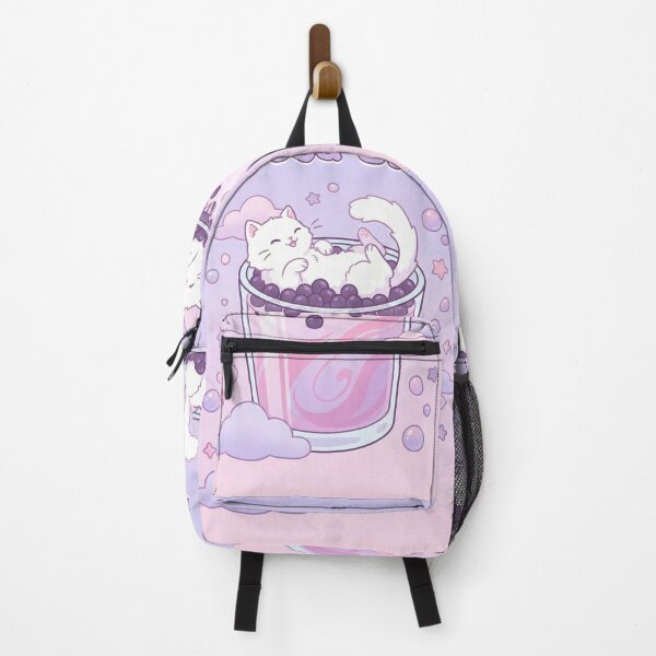 Item preview, Cute Cat Rolling in Boba Pearls - Boba Bae Aesthetic designed and sold by NonditStudio.