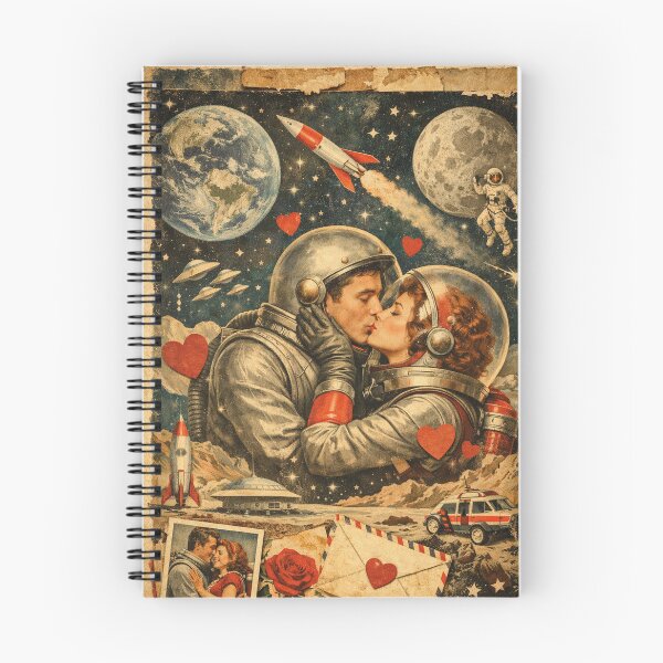 Item preview, Stardust Romance – Vintage Astronaut Kiss in Space designed and sold by Mauswohn.
