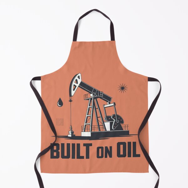 Item preview, Built on Oil Industrial Pumpjack Vintage Retro Petroleum Engineering Art designed and sold by SplashTastic.