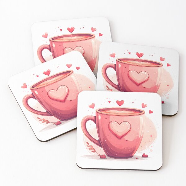 Item preview, Pink Coffee Mug with Heart – Cute Valentine Illustration designed and sold by Beamiverse.