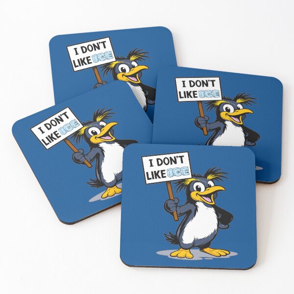 Item preview, Southern Rockhopper Penguin Says “I Don’t Like Ice” designed and sold by Kate Miller Illustrator.
