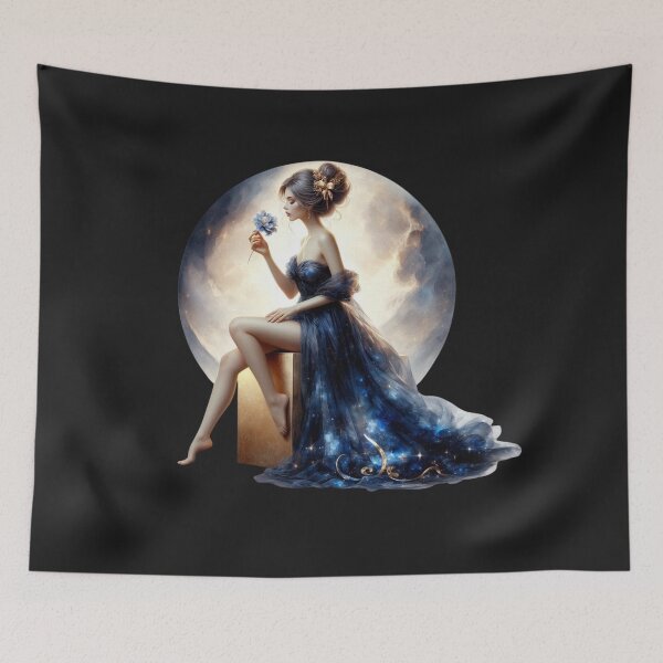 Item preview, Girl  Goddess Moonlight, Galaxy, Celestial, Dreamy Romantic Aesthetic designed and sold by Siarverse.