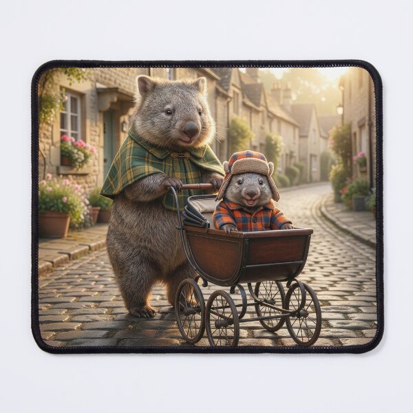 Item preview, Wombat Takes Little Stinker Out for Walk designed and sold by Tridentulus.