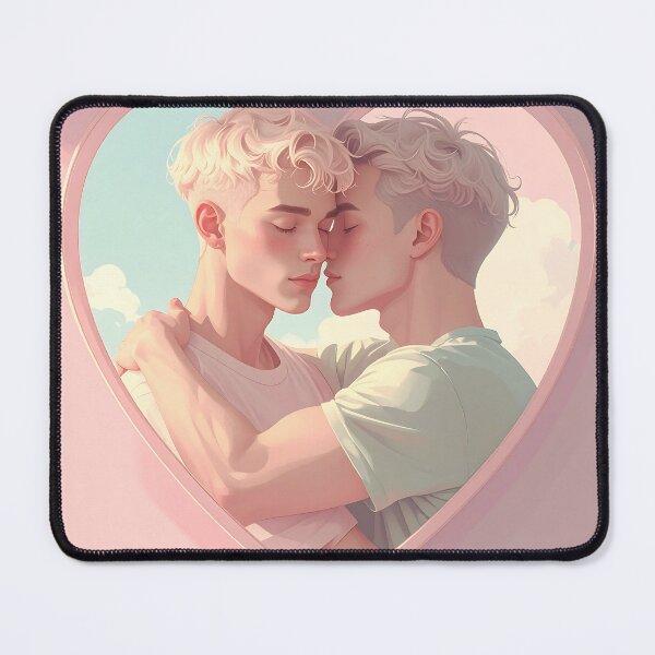 Item preview, Romantic Couple Embrace in Heart – Gentle Valentine Art designed and sold by Beamiverse.