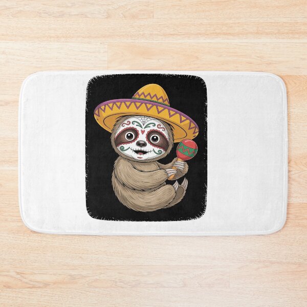 Item preview, Sugar Skull Sloth Sombrero Cinco De Mayo Day Of Dead designed and sold by catsdothingz.