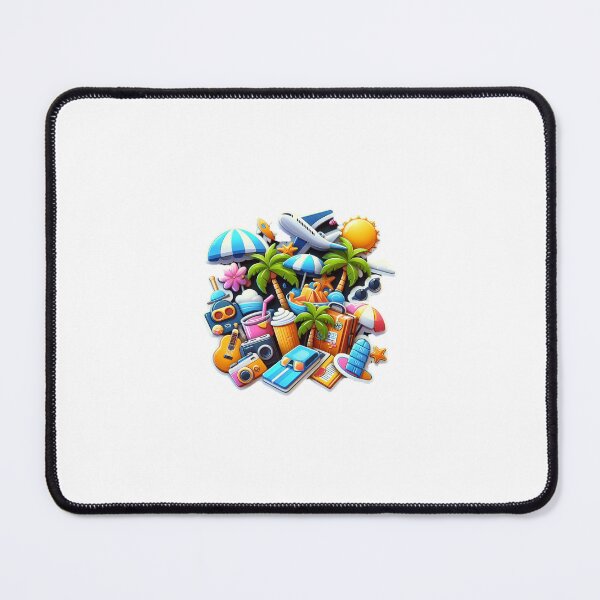 Item preview, Vibrant Summer Travel Doodle Collage Aesthetic Sticker designed and sold by shree-store.