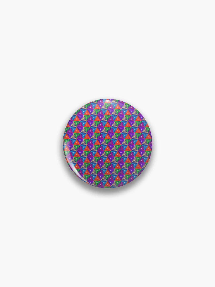 Thumbnail 1 of 3, Pin, Dynamic Interlocking Triangle Geometric Pattern designed and sold by Snout & Shout..