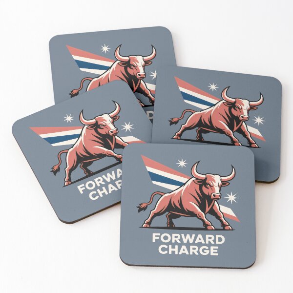 Item preview, Forward Charge Powerful Charging Bull Strength and Determination Art designed and sold by SplashTastic.