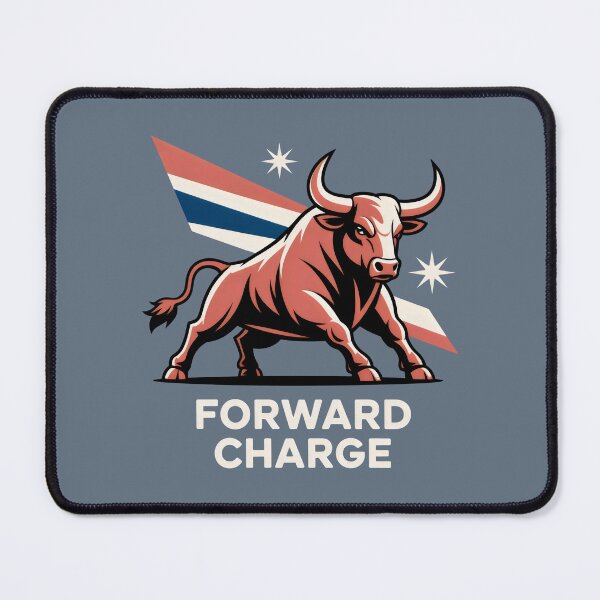 Item preview, Forward Charge Powerful Charging Bull Strength and Determination Art designed and sold by SplashTastic.