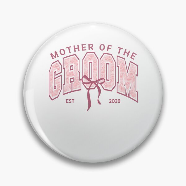 Item preview, Mother Of The Groom 2026 Shower Groom's Mother Pink Coquette Bow designed and sold by pansak.