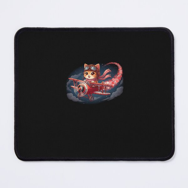 Item preview, Cute Cat Pilot Valentine Flying Adventure Art designed and sold by SWEET-TINAPAY.