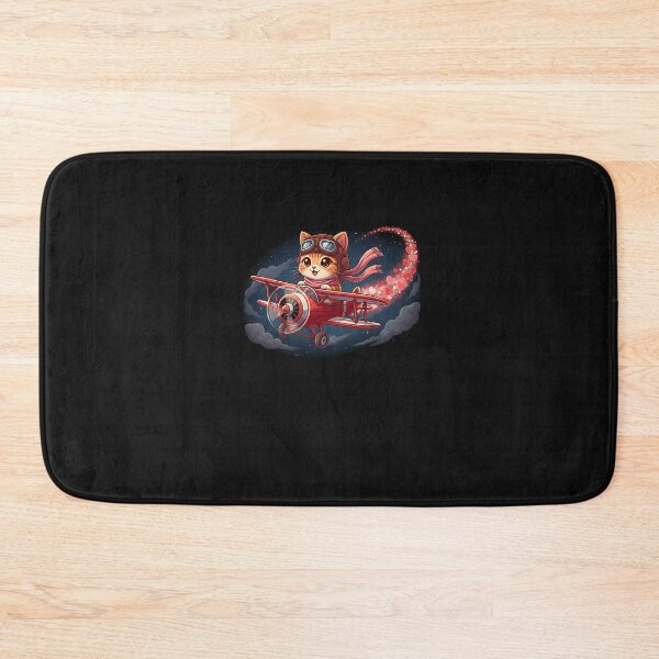 Item preview, Cute Cat Pilot Valentine Flying Adventure Art designed and sold by SWEET-TINAPAY.