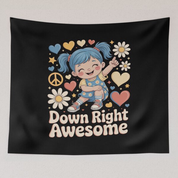 Item preview, Down Syndrome Awareness Day Down Right Awesome Girls Women designed and sold by KonopikaaArt.