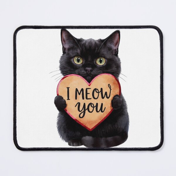 Item preview, Cute Valentine Black Cat Funny Quote Celebration designed and sold by PluffyPanda.