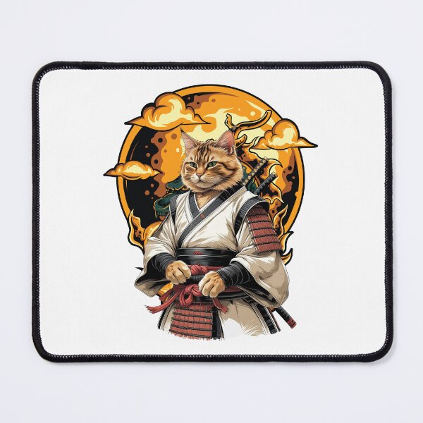 Item preview, Samurai Cat Warrior Japanese Style designed and sold by yuki-hana.
