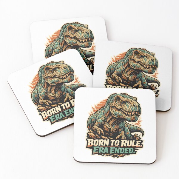 Item preview, Born to Rule Era Ended T-Rex Dinosaur Art Prehistoric Apex Predator Tyrannosaurus Rex Ancient Reptile Fossil Aesthetic Primal Jurassic Legend Dark Grunge Streetwear Graphic Apparel Decor Gift designed and sold by Vivaan Studio.