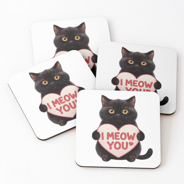 Item preview, Cute Black Cat Valentine Funny Quote Celebration designed and sold by PluffyPanda.