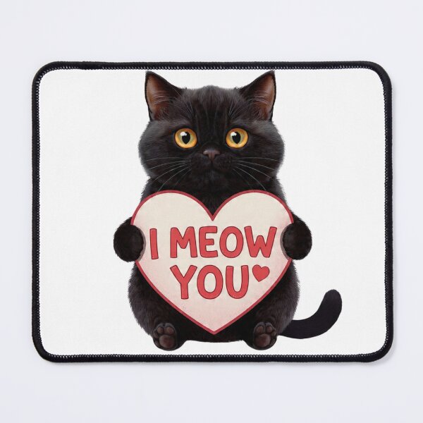 Item preview, Cute Black Cat Valentine Funny Quote Celebration designed and sold by PluffyPanda.