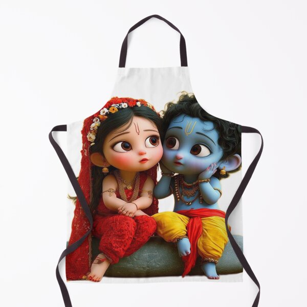 Item preview, Cute Radha Krishna Divine Love Chibi Sticker designed and sold by Dikons.