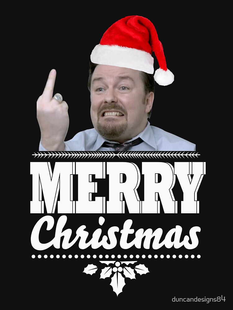 Disover Christmas David Brent Ricky Gervais Funny 'On the Road' XmasT-Shirt