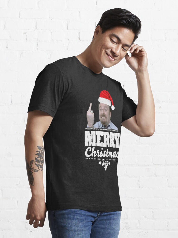 Discover Christmas David Brent Ricky Gervais Funny 'On the Road' XmasT-Shirt