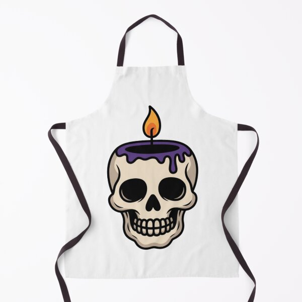 Item preview, Gothic Skull Candle with Melting Wax - Spooky Traditional Tattoo Art designed and sold by Cust-tshirts.