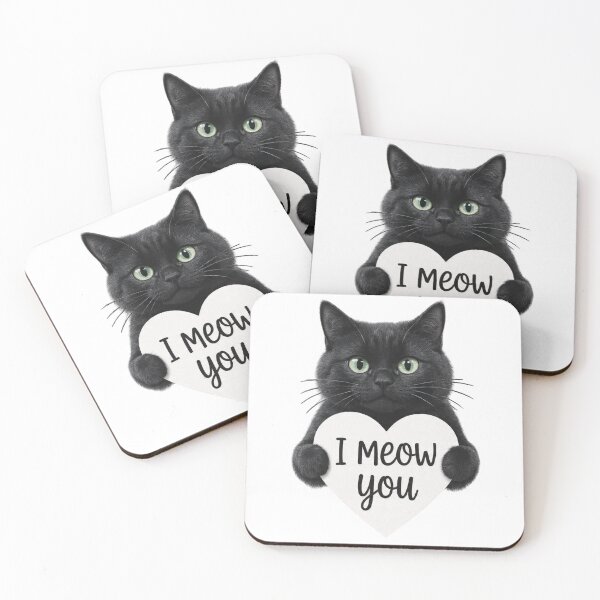 Item preview, funny Black Cat Valentines day Romantic Quote designed and sold by PluffyPanda.