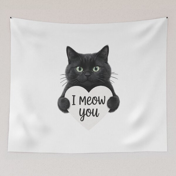 Item preview, funny Black Cat Valentines day Romantic Quote designed and sold by PluffyPanda.
