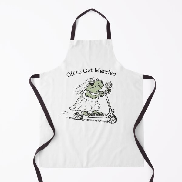 Item preview, Off To Get Married Wife Frog Toad Bride On Scooter Wife To Be Wedding designed and sold by pansak.