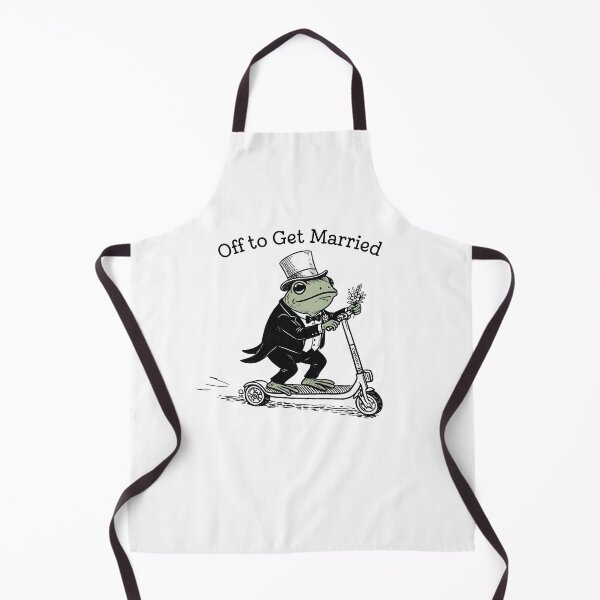 Item preview, Off To Get Married Husband Frog Toad Groom On Scooter Husband To Be Wedding designed and sold by pansak.