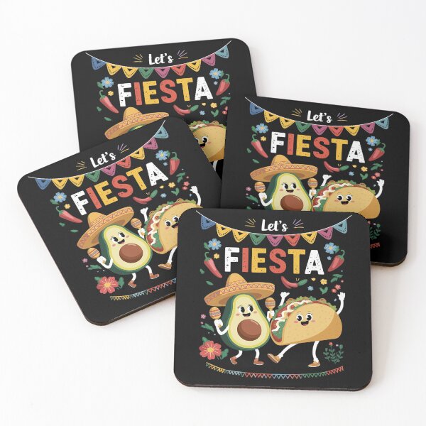 Item preview, Lets Fiesta Taco Avocado Funny Cinco De Mayo Mexican Party designed and sold by KonopikaaArt.