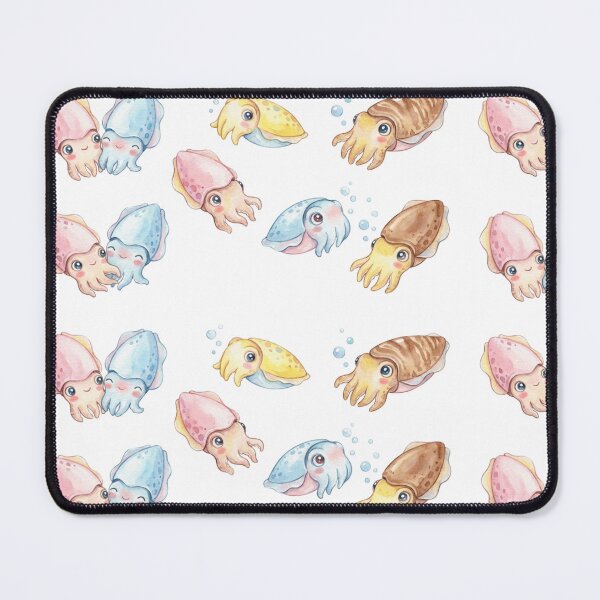 Item preview, Kawaii Watercolor Cuttlefish Pack 4 designed and sold by xMErCUrY03x.