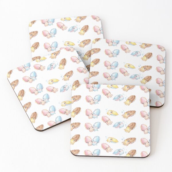 Item preview, Kawaii Watercolor Cuttlefish Pack 5 designed and sold by xMErCUrY03x.