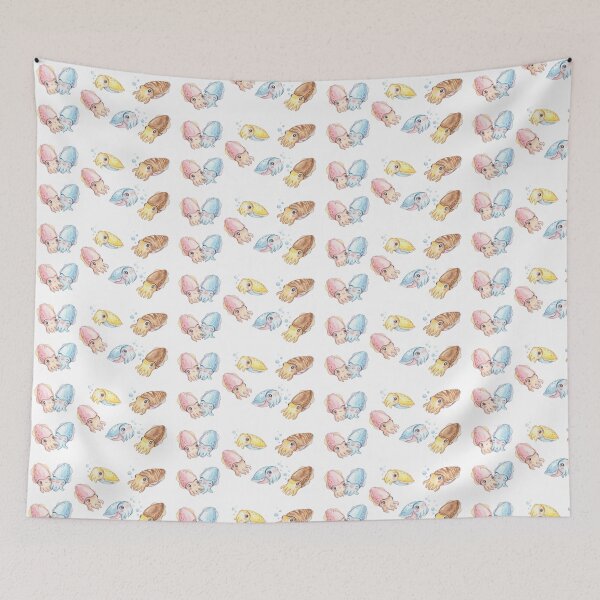 Item preview, Kawaii Watercolor Cuttlefish Pack 5 designed and sold by xMErCUrY03x.