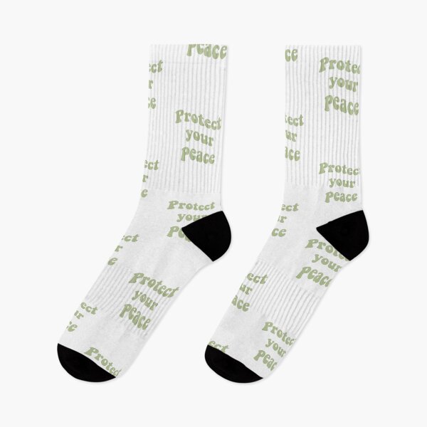 Item preview, “Protect Your Peace” Wavy Text in Sage Green designed and sold by JulzPink.