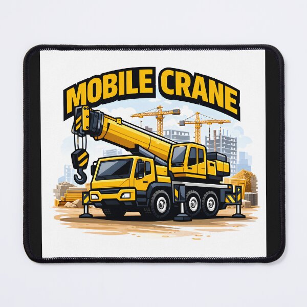 Item preview, Construction Vehicles - Mobile Crane Vintage Retro Design designed and sold by VintageImageInc.